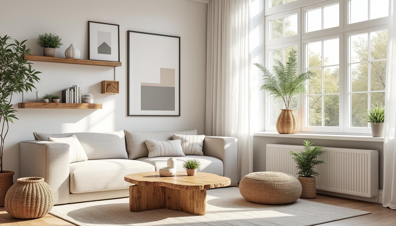 découvrez des idées élégantes de décoration murale pour sublimer un salon au style blanc et bois, alliant chaleur naturelle et modernité.