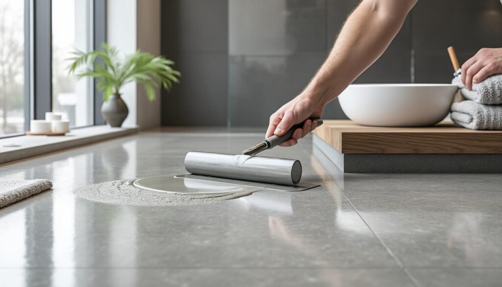 découvrez comment poser du béton ciré sur le sol de votre salle de bain pour un rendu moderne et élégant. suivez notre guide étape par étape pour réussir votre rénovation.