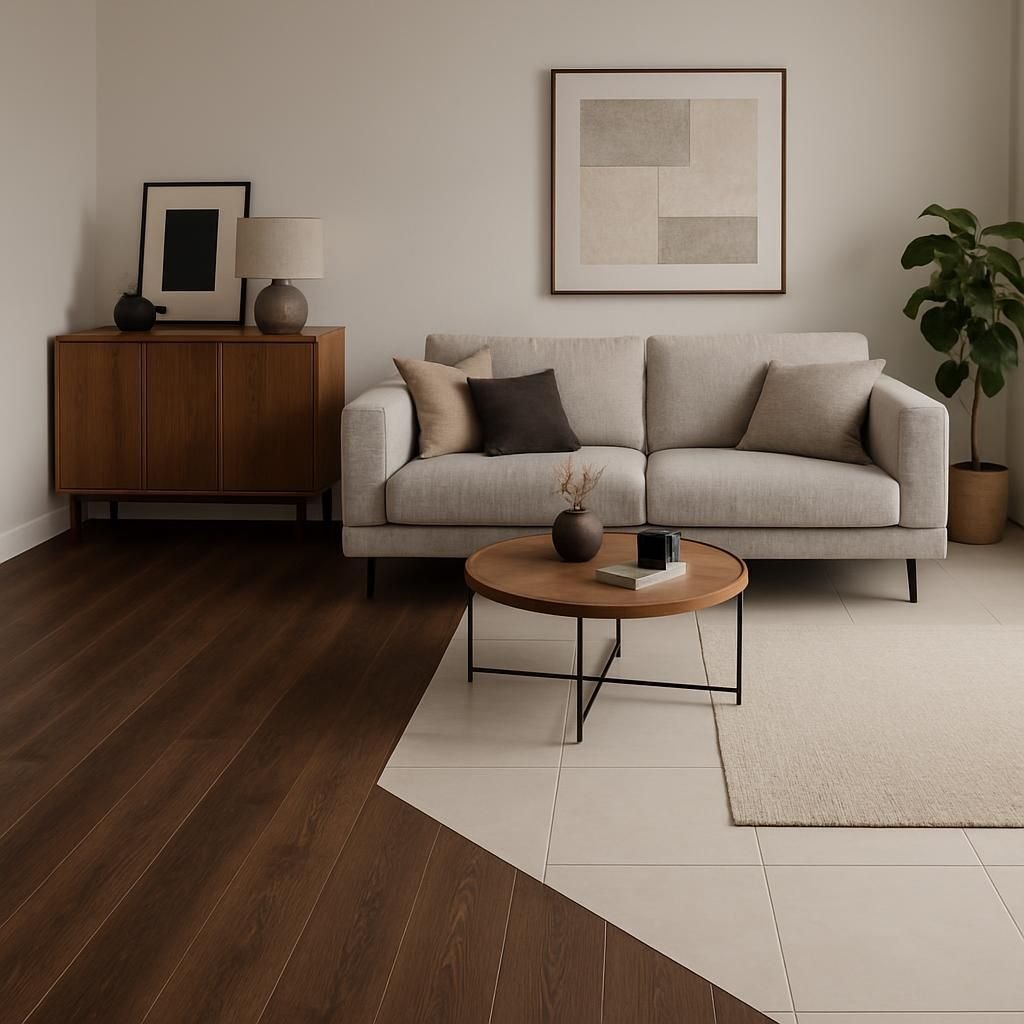 Découvrez nos conseils pratiques pour associer parquet et carrelage avec style et harmonie dans votre intérieur.