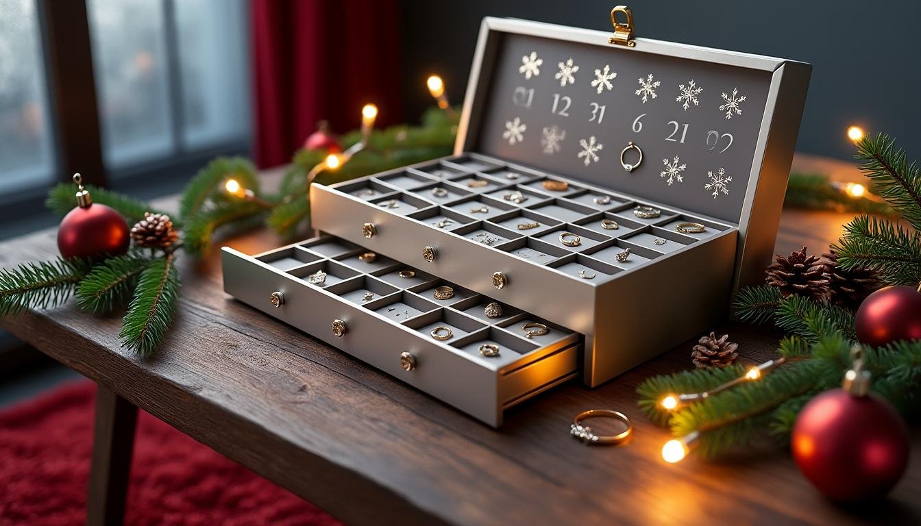 découvrez notre calendrier de l'avent unique avec des bijoux en acier inoxydable, idéal pour offrir un cadeau élégant et durable tout au long du mois de décembre.