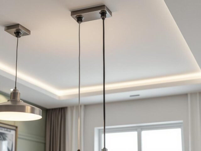 Installer une suspension au plafond sans percer