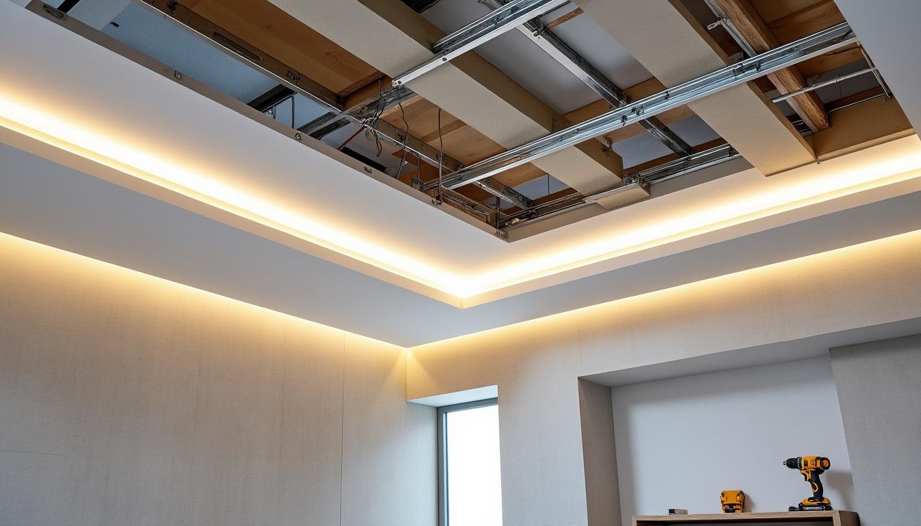 découvrez comment créer un faux plafond led indirect pour un éclairage élégant et moderne. guide étape par étape pour transformer votre intérieur avec style.