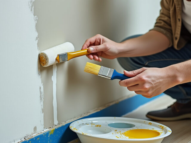 Rattraper une peinture ratée sur un mur