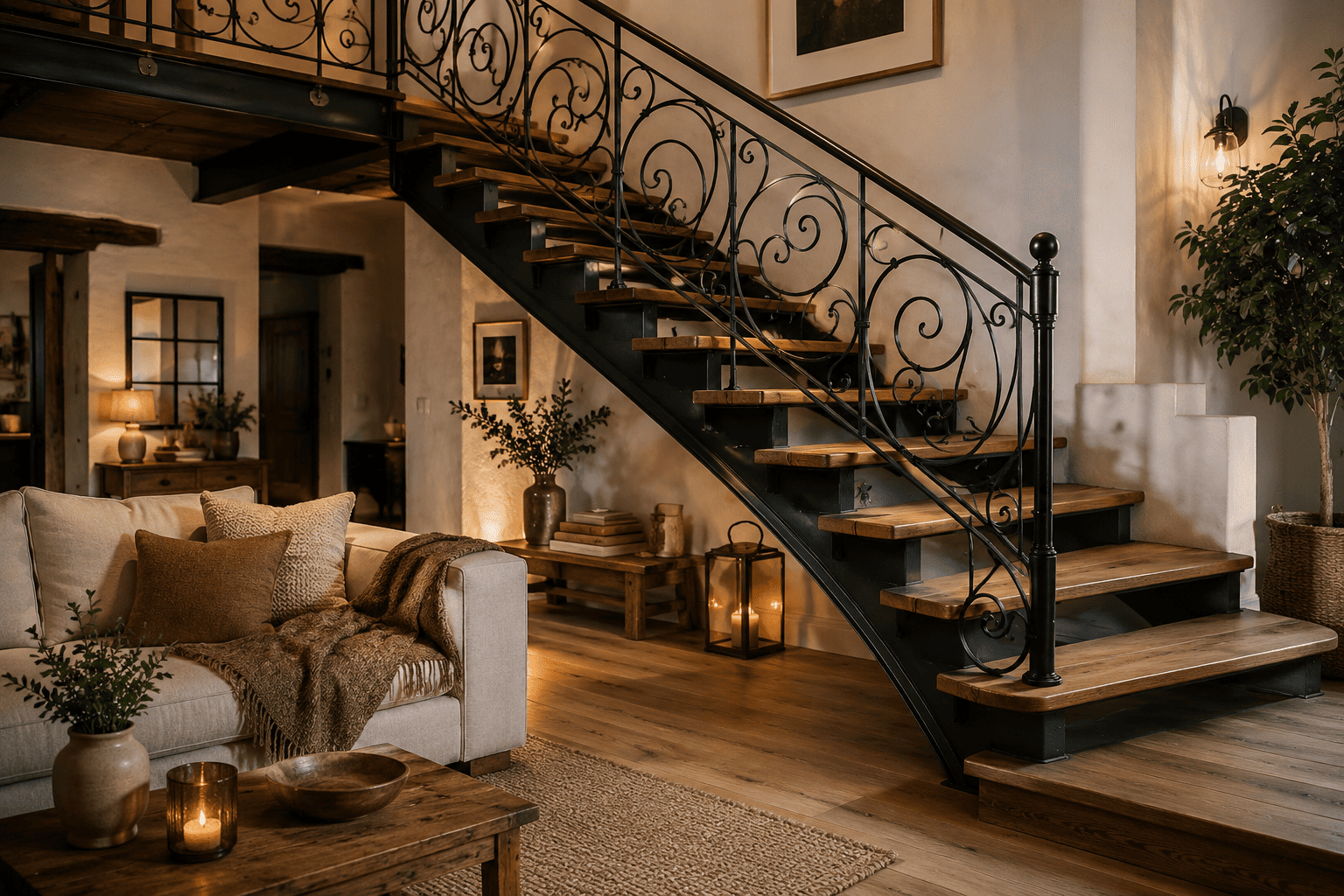 Escaliers et ferronnerie d&rsquo;art : la touche fer forgé d&rsquo;une déco cosy